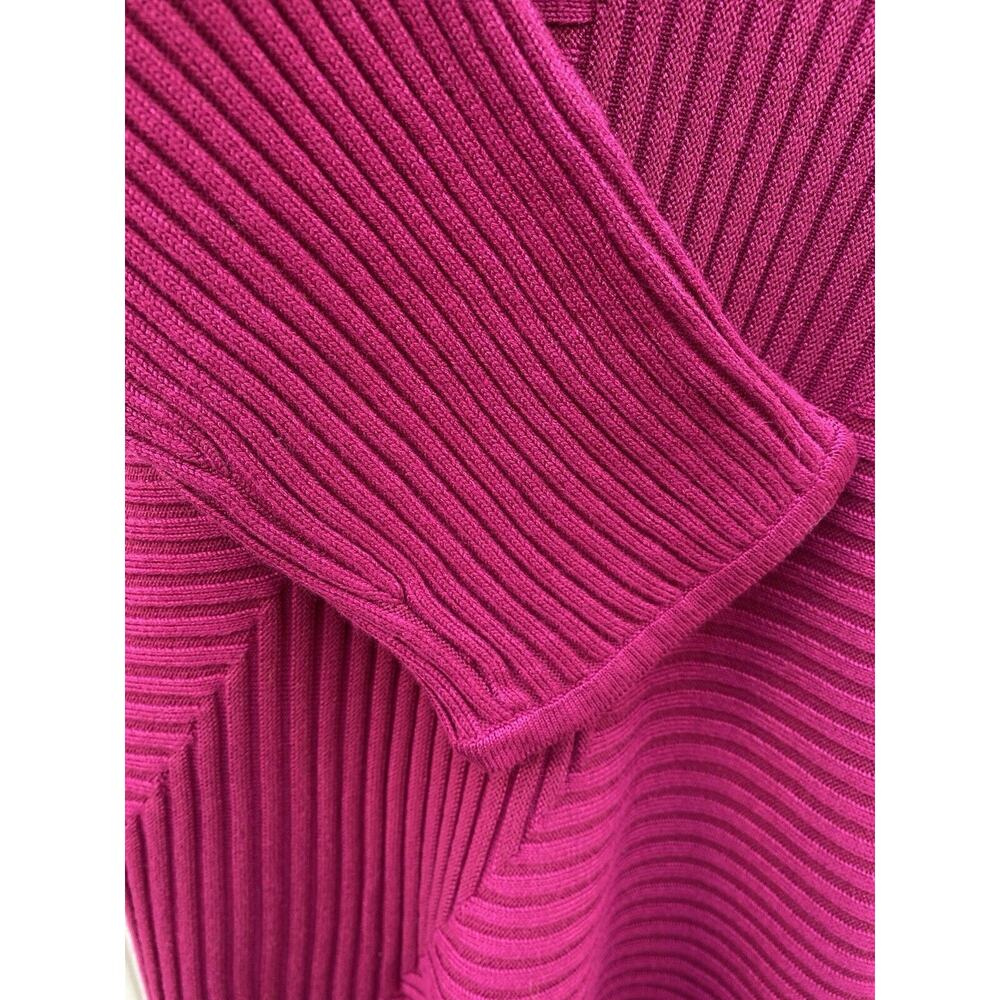 Chico’s NWT Avery Boat Neck Rib 3/4 Sleeve Pullover Sweater Pink/Berry Size‎ L/2 - Picture 4 of 12
